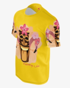 Flamingo Life Mens Tiki Head Printed Sleeve Tee - Sweatshirt, HD Png Download, Transparent PNG