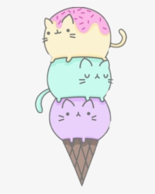 Ice Cream Cat Drawing, HD Png Download, Transparent PNG
