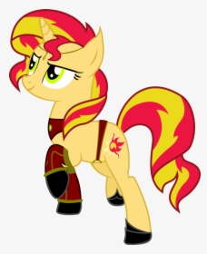 Minecraft Clipart World Warcraft - Sunset Shimmer Human And Pony, HD Png Download, Transparent PNG