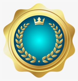 Seal Badge Blue Png Transparent Clip Art - Black And Gold Logo, Png Download, Transparent PNG