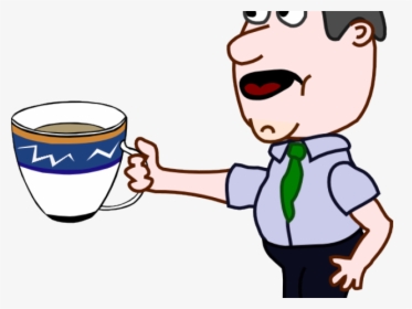 Cup Clipart Child - Man Holding Map Cartoon, HD Png Download, Transparent PNG