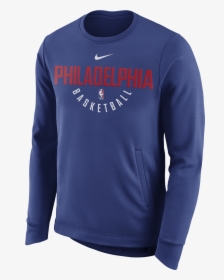 Philadelphia 76ers Men S Therma Performance Crew Sweater - Long-sleeved T-shirt, HD Png Download, Transparent PNG