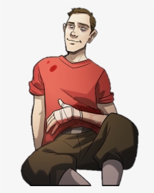 #tf2 #scout #tf2scout #tf2comics - Sitting, HD Png Download, Transparent PNG