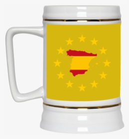 Spain Map Inside European Union Eu Flag Mug Cup Gift - Beer Stein, HD Png Download, Transparent PNG