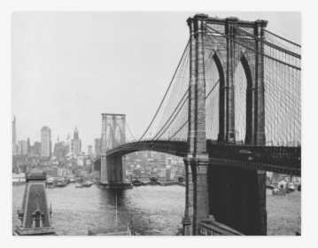 Brooklyn Bridge Over East River And Surrounding Ar - Self-anchored Suspension Bridge, HD Png Download, Transparent PNG