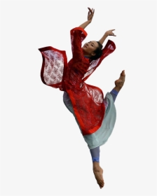 Asian Woman With Red Dress , Png Download - Figure Skating Jumps, Transparent Png, Transparent PNG