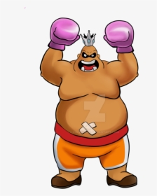 Sumo Drawing Muscle Huge Freebie Download For Powerpoint - Punch Out King Hippo Drawing, HD Png Download, Transparent PNG