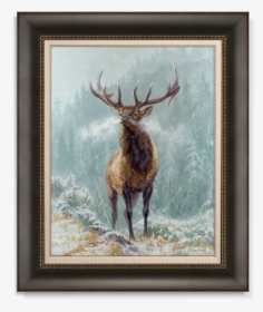 Ryan Kirby Elk In Snow Outdoor Life 2020 Cover Canvas, HD Png Download, Transparent PNG