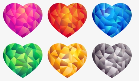 Colorful Hearts Png Image - Colorful Heart Png, Transparent Png, Transparent PNG