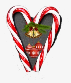 #candy Cane - Heart, HD Png Download, Transparent PNG