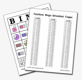 Fractions Bingo Simulated Cages - Paper, HD Png Download, Transparent PNG