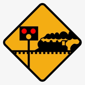 Clipart Slow Down Sign - Unprotected Level Crossing Ahead, HD Png Download, Transparent PNG