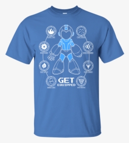 Get Equipped T-shirt - Mega Man Design T Shirt, HD Png Download, Transparent PNG