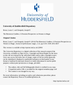 University Of Huddersfield Dissertation, HD Png Download, Transparent PNG