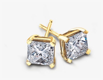 My Girl Diamond Studs In Yellow Gold - Diamond, HD Png Download, Transparent PNG