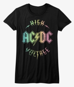 Junior Rainbow High Voltage Acdc Shirt - Circle Design For T Shirt, HD Png Download, Transparent PNG