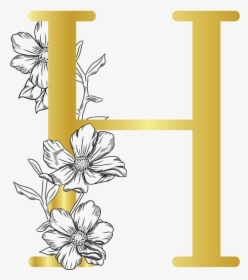 Letter H With Flower Design, HD Png Download, Transparent PNG