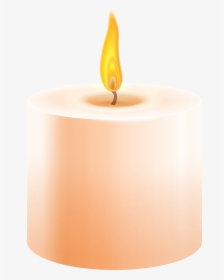 Orange Pillar Candle Png Clip Art - Flame, Transparent Png, Transparent PNG
