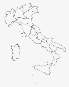 Transparent Big Rig Clipart - Italy Map Outline Regions, HD Png Download, Transparent PNG