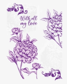 Collage By Crafters Companion Stamp - Floribunda, HD Png Download, Transparent PNG