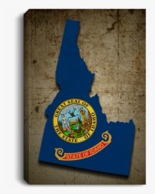 Idaho Flag State Outline Canvas, HD Png Download, Transparent PNG