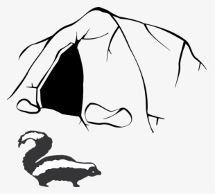 Cave Clipart Black And White, HD Png Download, Transparent PNG