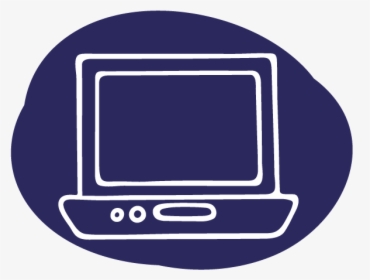 Navy Blue Laptop Icon - Circle, HD Png Download, Transparent PNG