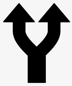 Fork Arrow - Fork In The Road Icon, HD Png Download, Transparent PNG