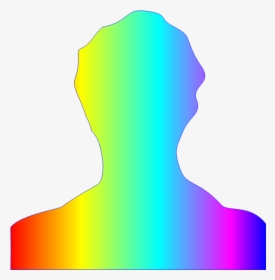 Male Silhouette Rainbow Colors - Rainbow Person Silhouette Transparent, HD Png Download, Transparent PNG