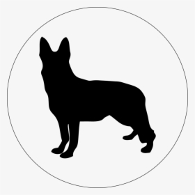 German Shepherd Retractable Id Badge Reel Animal Silhouette, - German Shepherd Design, HD Png Download, Transparent PNG