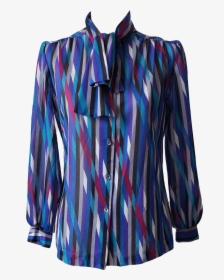 Blue Graphic Button Up Blouse By Teddi Of California - Blouse, HD Png Download, Transparent PNG