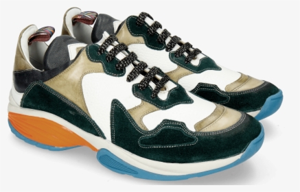 Sneakers Flo 1 Suede Pattini Verde Milled White Olive - Melvin & Hamilton, HD Png Download, Transparent PNG