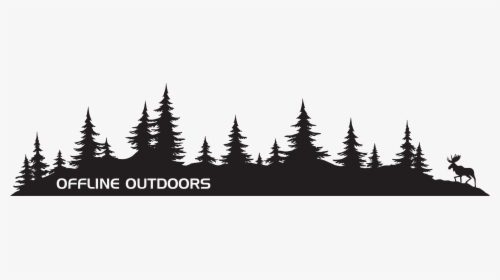 Pine Tree Forest Decals - Forest Decal, HD Png Download, Transparent PNG