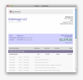 Customer Invoice Template Pdf - 14 Day Payment Terms On Invoice, HD Png Download, Transparent PNG