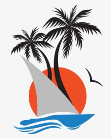 Minaa Tours & Travel - Palm Tree Beach Svg, HD Png Download, Transparent PNG