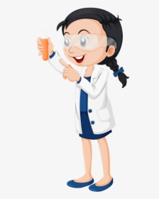 Clipart Hospital Secretary - Female Scientist Cartoon, HD Png Download, Transparent PNG