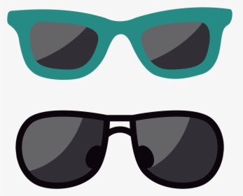 Vector Black Animation Sunglasses Free Download Png - Lentes De Sol Dibujo, Transparent Png, Transparent PNG