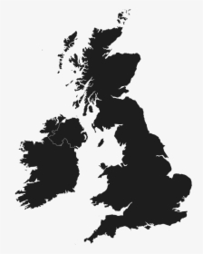 Map Of The Uk - Uk Black And White, HD Png Download, Transparent PNG