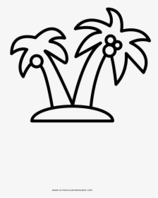 Palm Tree Coloring Page, HD Png Download, Transparent PNG