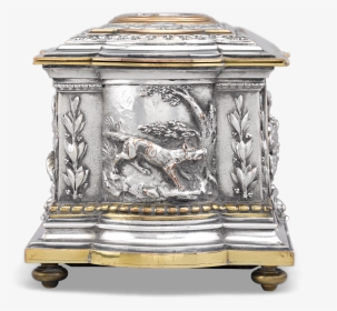 Swiss Silvered Bronze Musical Jewelry Box - Antique, HD Png Download, Transparent PNG