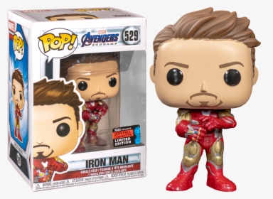 Tony Stark With Nano Gauntlet Nycc19 Pop Vinyl Figure - Iron Man Endgame Funko Pop, HD Png Download, Transparent PNG