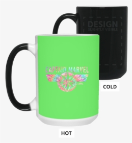 Captain Marvel Logo Banner Tie Dye Colors Color Changing - Mug, HD Png Download, Transparent PNG