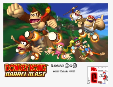 Donkey Kong Barrel Blast Diddy Kong - Donkey Kong Barrel Blast, HD Png Download, Transparent PNG