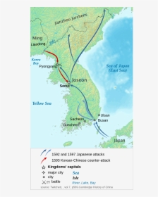 Japanese Invasion Of Korea Map, HD Png Download, Transparent PNG