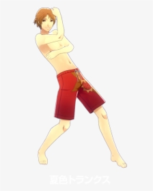 Yosuke Hanamura In His Swimsuit P4d Costume - Persona 4 Protagonist Swimsuit, HD Png Download, Transparent PNG