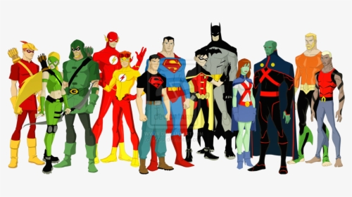 Young Justice League Characters, HD Png Download, Transparent PNG