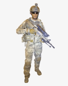 An Army Operator Showing His Thermal Scopes Mounted - Sniper, HD Png Download, Transparent PNG