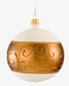 Christmas Bauble White, Matt With Copper Tape - Ceiling Fixture, HD Png Download, Transparent PNG