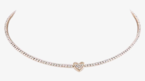 Crystal Heart Collar Necklace - Chain, HD Png Download, Transparent PNG