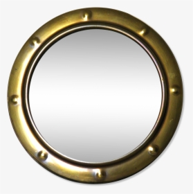 Curved Glass Mirror And Brass Porthole 39x39cm - Circle, HD Png Download, Transparent PNG